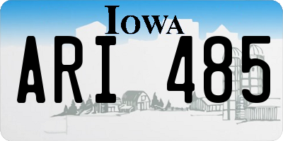 IA license plate ARI485