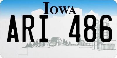 IA license plate ARI486