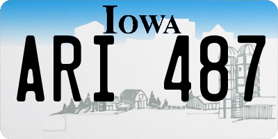 IA license plate ARI487