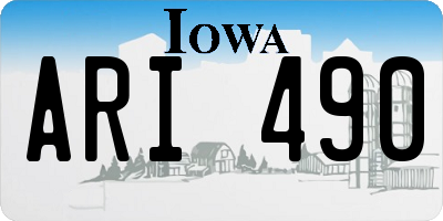 IA license plate ARI490