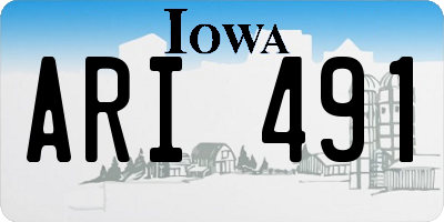 IA license plate ARI491