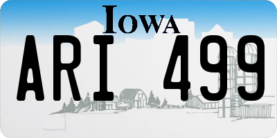 IA license plate ARI499