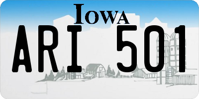 IA license plate ARI501