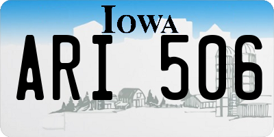 IA license plate ARI506