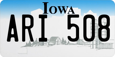 IA license plate ARI508