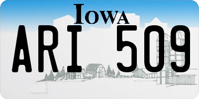 IA license plate ARI509
