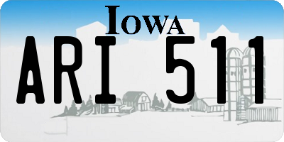 IA license plate ARI511