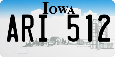IA license plate ARI512