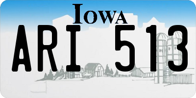 IA license plate ARI513