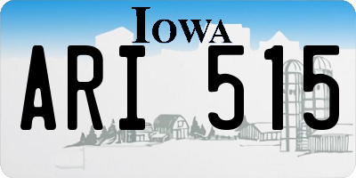 IA license plate ARI515