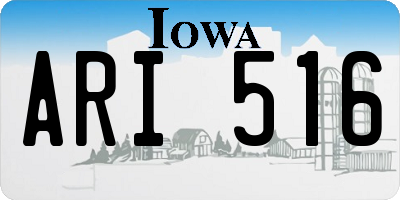IA license plate ARI516