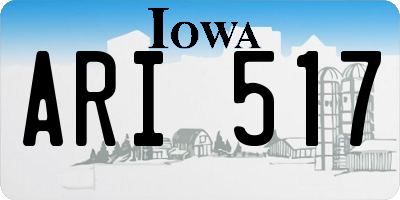 IA license plate ARI517