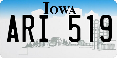 IA license plate ARI519