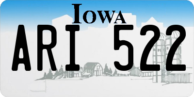 IA license plate ARI522