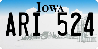 IA license plate ARI524