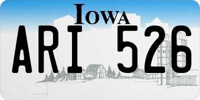 IA license plate ARI526