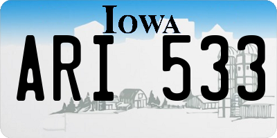 IA license plate ARI533