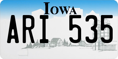 IA license plate ARI535
