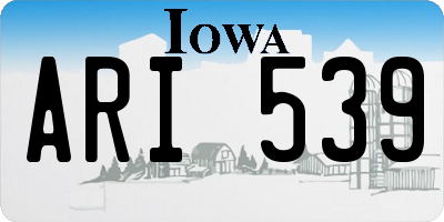 IA license plate ARI539