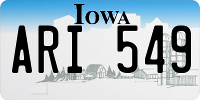 IA license plate ARI549