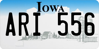 IA license plate ARI556