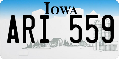 IA license plate ARI559