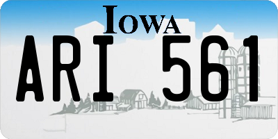 IA license plate ARI561