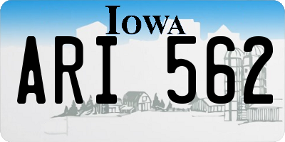 IA license plate ARI562