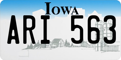 IA license plate ARI563