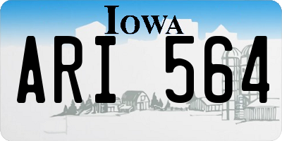 IA license plate ARI564