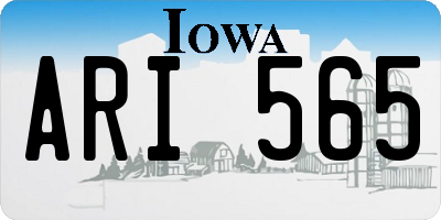 IA license plate ARI565