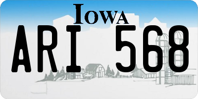 IA license plate ARI568
