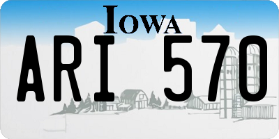 IA license plate ARI570