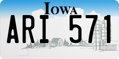 IA license plate ARI571