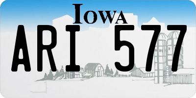 IA license plate ARI577