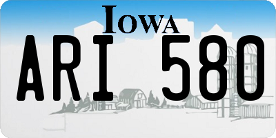 IA license plate ARI580