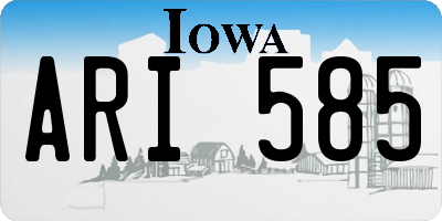 IA license plate ARI585