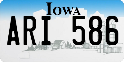 IA license plate ARI586