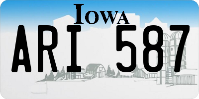 IA license plate ARI587