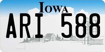 IA license plate ARI588