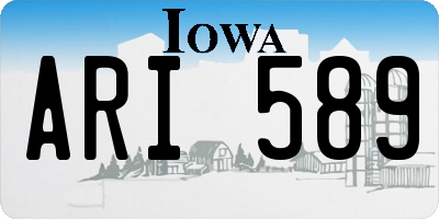 IA license plate ARI589