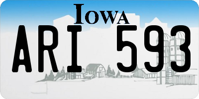 IA license plate ARI593