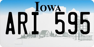 IA license plate ARI595