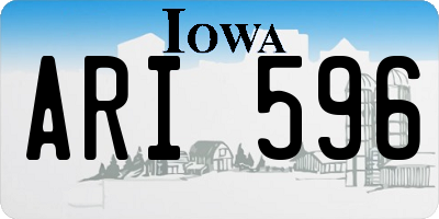 IA license plate ARI596