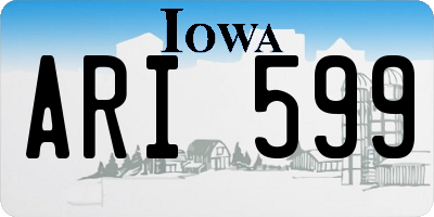 IA license plate ARI599