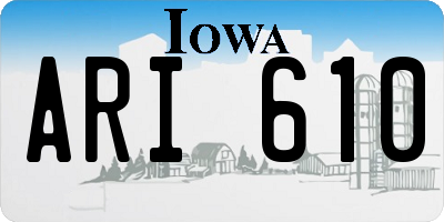 IA license plate ARI610