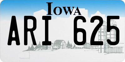 IA license plate ARI625