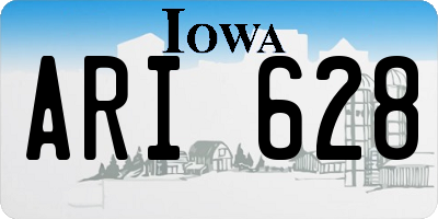 IA license plate ARI628
