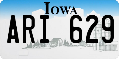 IA license plate ARI629