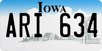 IA license plate ARI634